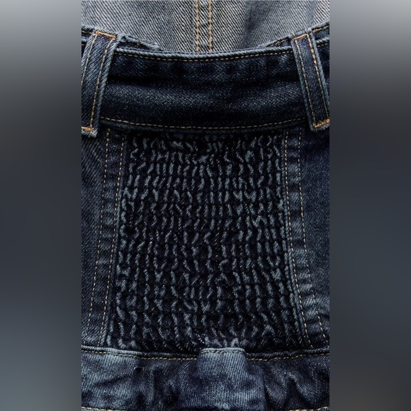 Zara STRAPLESS TRF DENIM JUMPSUIT. Navy Blue. Size M. New with Tags. - Picture 12 of 14